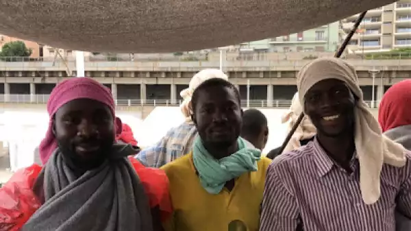 Photos of the Nigerians rescued off the Libyan coast